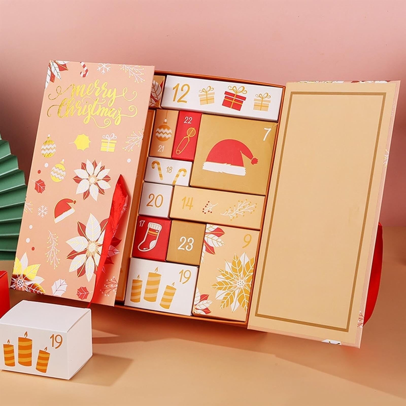 Leere Adventskalender-Boxen, Weihnachten, Leerer Adventskalender 2024, Selbstbefüllender Adventskalender, 24 Raster, Erwachsene Haben Ihren Eigenen Adventskalender Gemacht