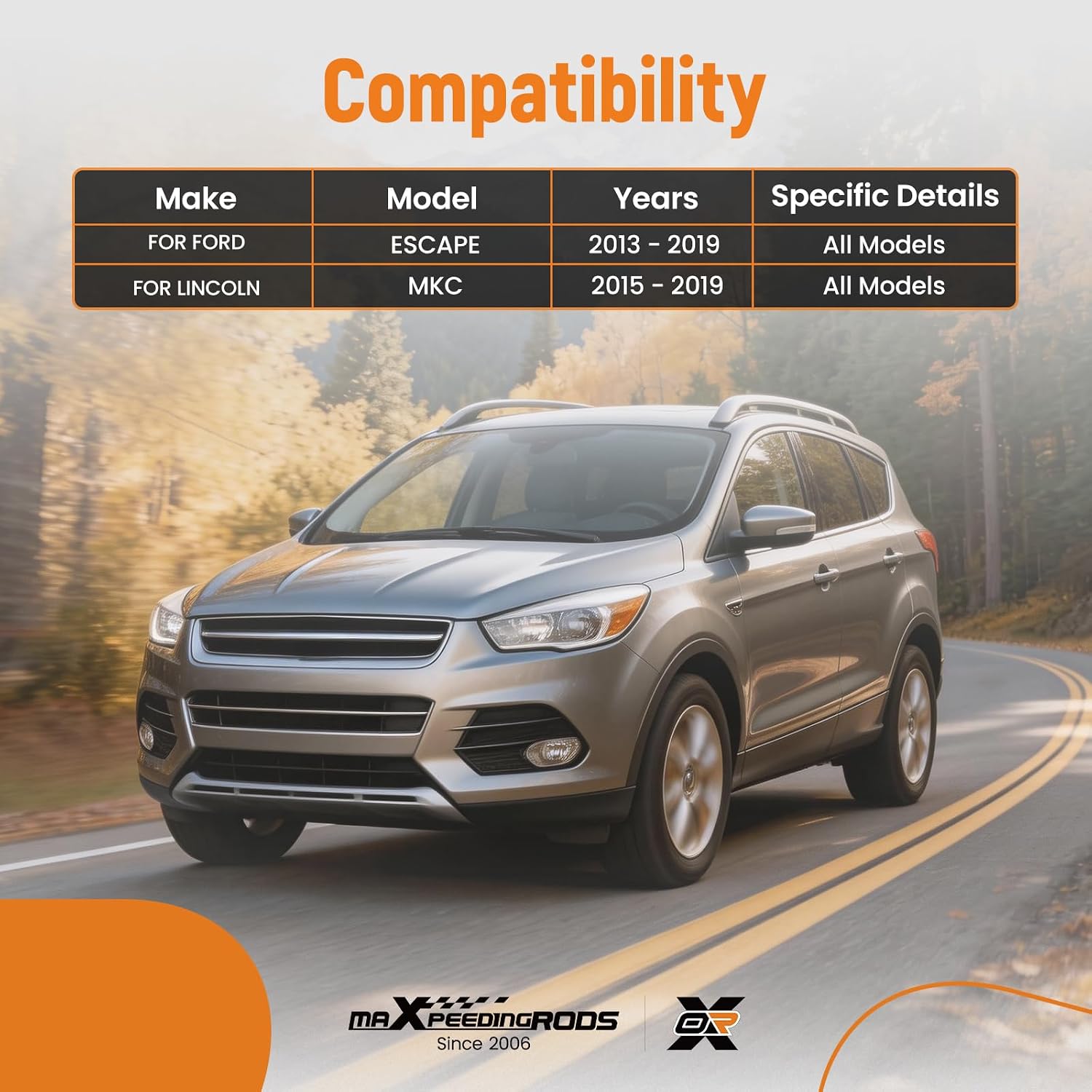 maXpeedingrods 2Pcs Rear Sway Bar End Links for Ford Escape 2013-2019 Lincoln MKC 2015-2019, K750743 Suspension Stabilizer Bar links