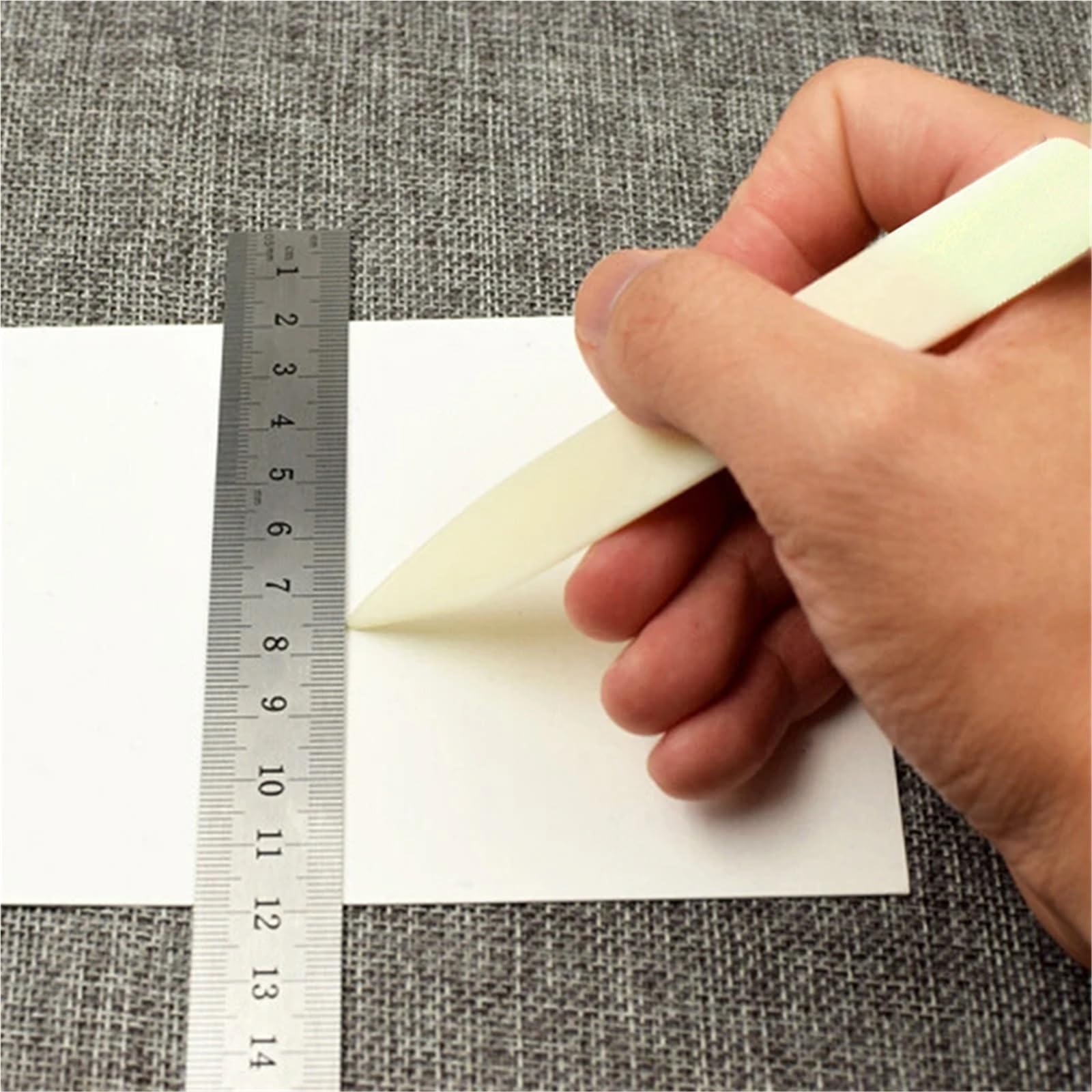 Juego De EncuadernacióN Para Libros Juego de herramientas for encuadernación manual, regla, aguja, hilo de coser, carpeta de puntuación con bordes, juego de carpetas de hueso(25pcs)