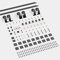 Vista 6 de CCJH 10.6FT/127’’ Sliding Track Bi-Folding Barn Door Hardware Kit Top Mount for 8 Doors,Max Door Width 15.6'', Heavy Duty (No Doors, Hardware Only)