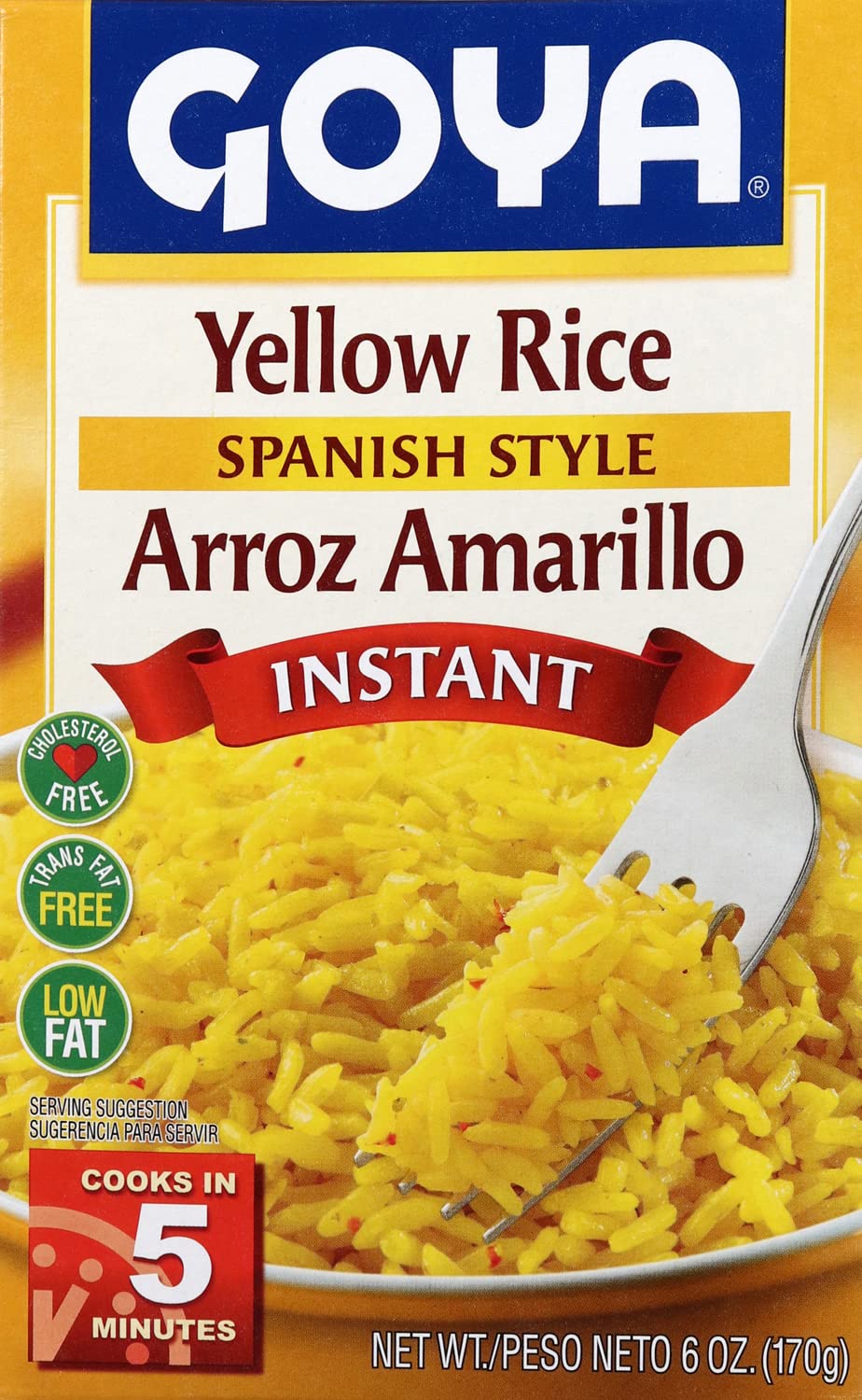 Goya Foods Instant Yellow Rice, Spanish Style, 6 Ounce (Pack of 24)