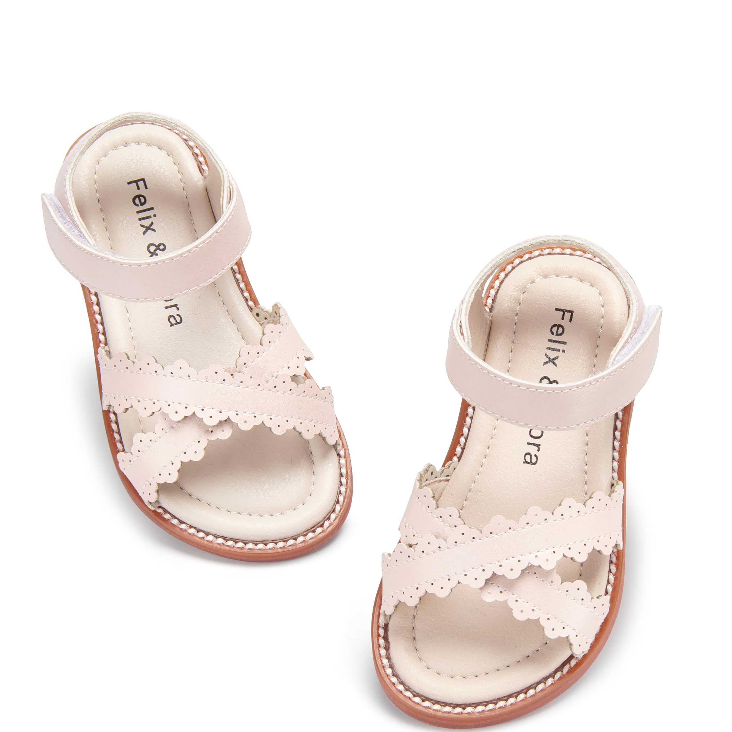 Felix & Flora Toddler Girl Sandals - Little Girl Easter Summer Dress Shoes Lightweight Open Toe Beach Holiday.