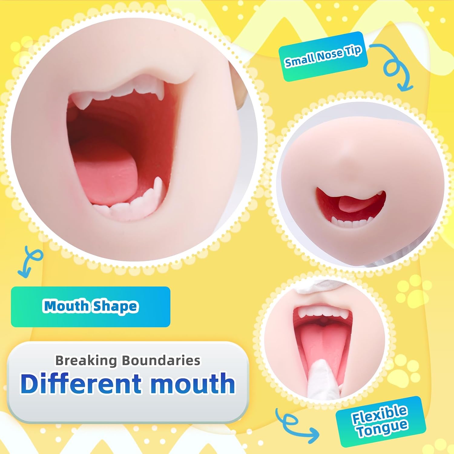 Male Masturbator Mouth Adult Toys for Men 1.41 LB | Soft TPE,Pocket Stroker