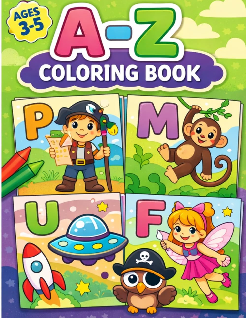 ABC Tracing & Coloring Book for Kids Ages 3–5