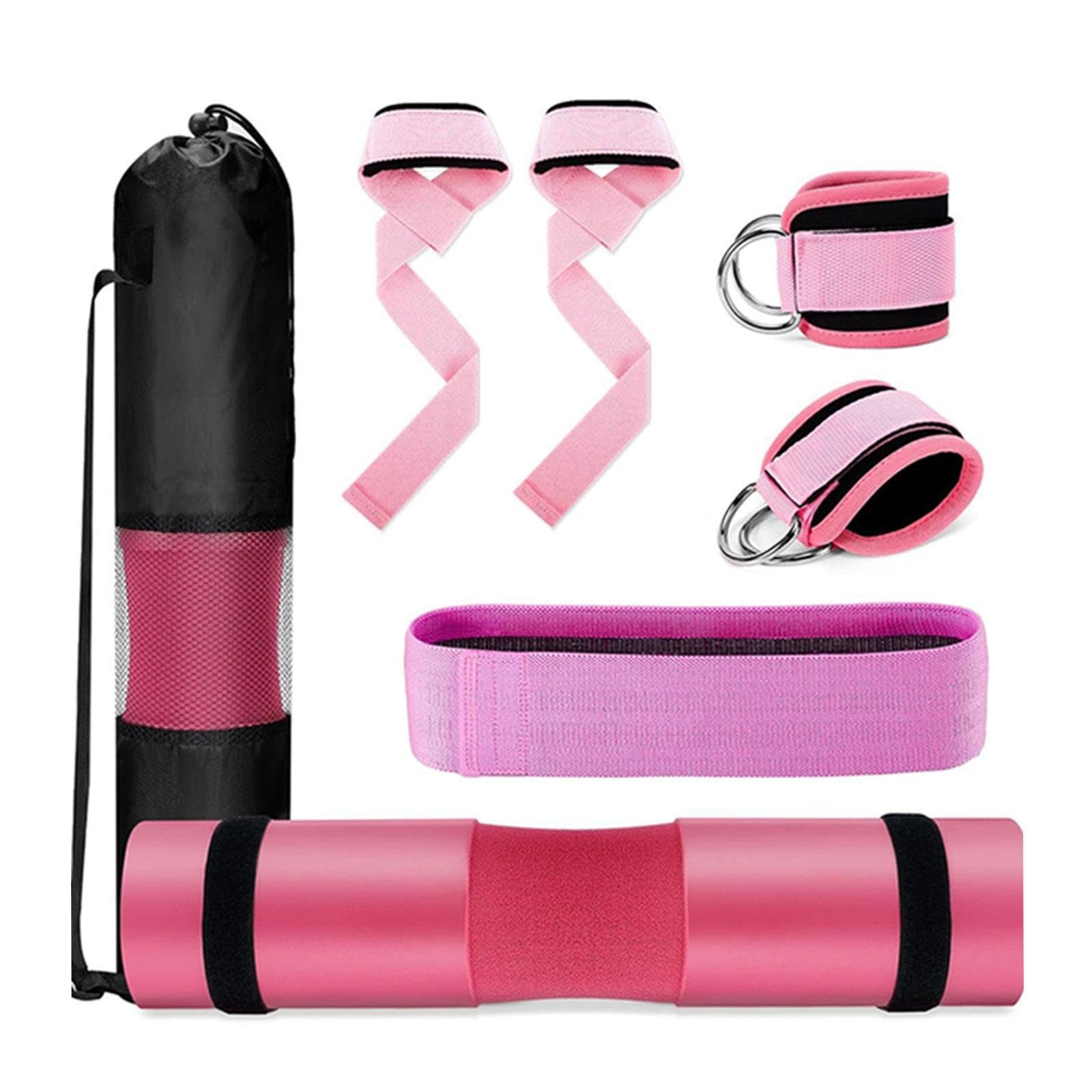 Bnf® Barbell Squat Pad Set Non Slip Bar Cushion for Lunges Workout Weight Lifting Pink|Barbells & Attachments|Sporting Goods-image-26
