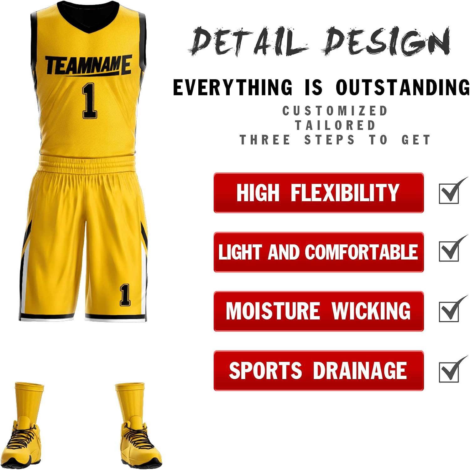 Custom Reversible Basketball Jersey Personalized Printed Name Number Blank Team Sports Uniform for Men/Boy