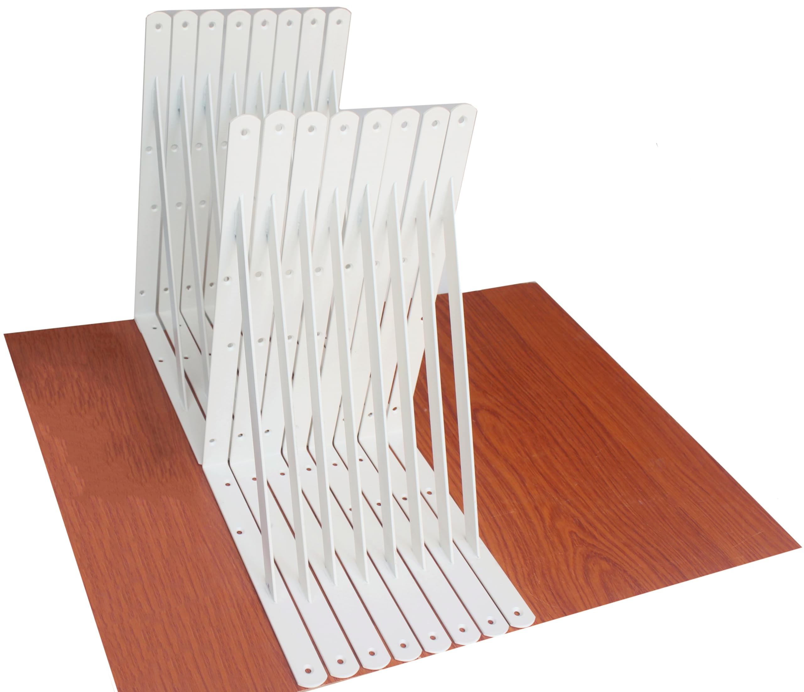 16 Pack L14 x H 10" White Heavy Duty Shelf Brackets with Screws Metal Shelf Brackets Shelf Support Angle Brackets for Shelves L Brackets Heavy Duty Floating Shelf