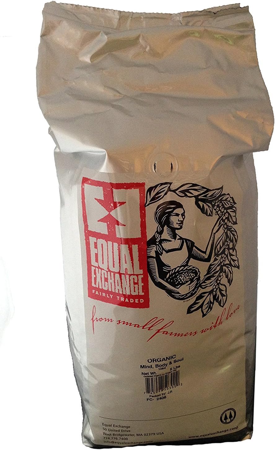 Equal Exchange USDA Organic Mind, Body & Soul Whole Bean Coffee- 5 Lb Bag
