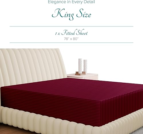 Miniatura 180 de Carressa Linen Sábana bajera ajustable 100% algodón tamaño King – Sábana bajera de 800 hilos King de algodón, lujosamente suave, refrescante