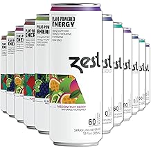 Zest Clean Energy Drinks Variety Pack &ndash; 3 Flavors &ndash; 120-150mg Caffeine + 100mg L-Theanine for Focus, Energy &amp; Performance &ndash; Healthy Energy Drink 12oz Can 12 Pack &ndash; Natural Energy &amp; Pre Workout Drink