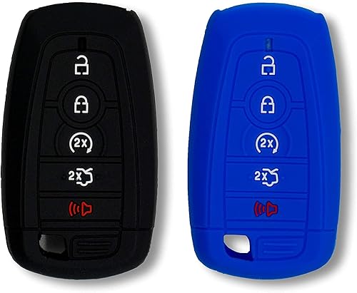 Autobase Funda de silicona para llavero Ford Fusion F150 F250 F350 F450 F550 Edge Explorer Bronco Expedition Mustang F-150 Raptor  Accesorio para