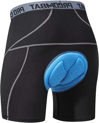 Sillictor Cycling Shorts Mens Gel Padded Compression Quick Dry MTB Mountain Bike Undershorts Spinning Biking Road Bicycle Underwear Liner,Sweat Wicking Breathable