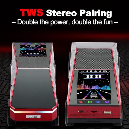Miniatura 4 de WS-580 Futurista Camión Modelo Bluetooth Replica Altavoz con pantalla LED - TWS estéreo, radio FM, reproducción USBTF, micrófono incorporado, regalo