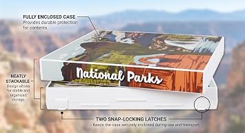 National Parks Brochure Binder Organizer | Map Storage Case with 20 Sleeves