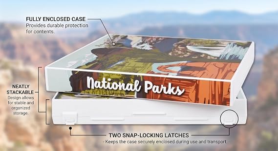National Parks Brochure Binder Organizer | Map Storage Case with 20 Sleeves
