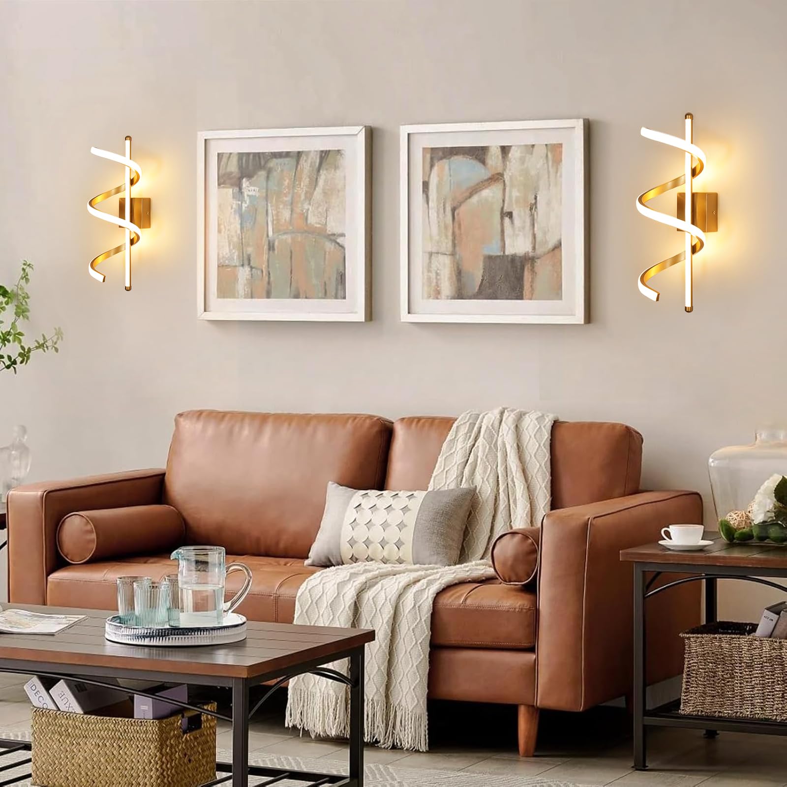 Comely Lámpara de Pared LED Interior, Aplique de Pared Moderna 26W 2925LM