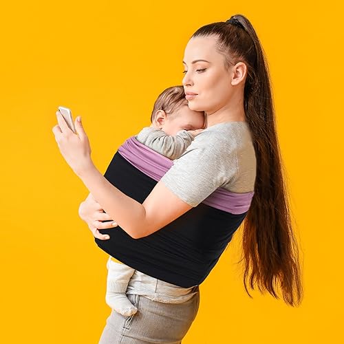 Miniatura 38 de TKKOK Portabebés, portabebés unisex, ligero y ultrasuave, fácil de llevar, perfecto para niños recién nacidos Negro/Beige,Gris claro,Caqui