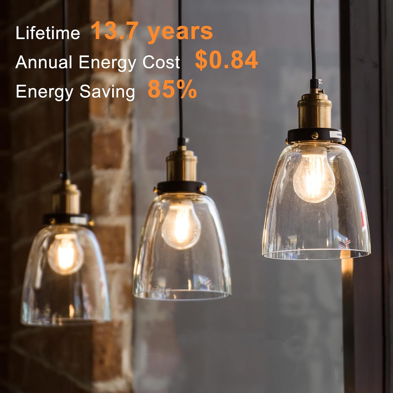 TJOY 12 Pack A19 Vintage LED Edison Bulbs, Dimmable, 60W Equivalent, High Brightness 3000K Soft Warm White, 8W E26 Standard Base, 800 Lumens, CRI80+, Clear Glass Filament Bulb for Home, Farmhouse