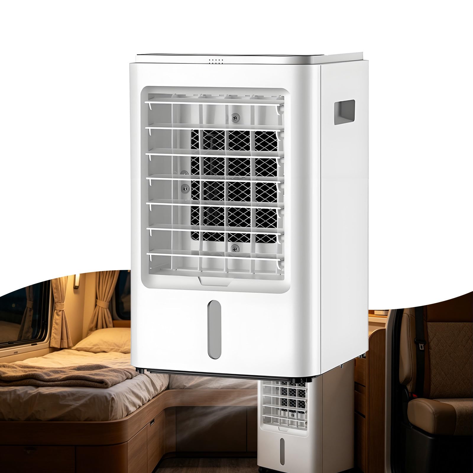 LwiftGal 12V/24V Car Air Conditioner, Portable Cooling Fan, 3 Speed Evaporative Air Cooler, Small Portable Air Conditioning Unit for RV and Truck, Caravan 12V