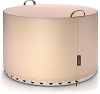 Vista 9 de QH.HOME Cubierta redonda para hoguera, 41-44 pulgadas, resistente 900D, resistente al desgarro, resistente a los rayos UV, impermeable y resistente