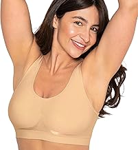Daily Comfort Throw-on Wirefree Bra, Bralettes for Women, Non Wired Bras for Women with Removeable Pads (AA-J Cup)