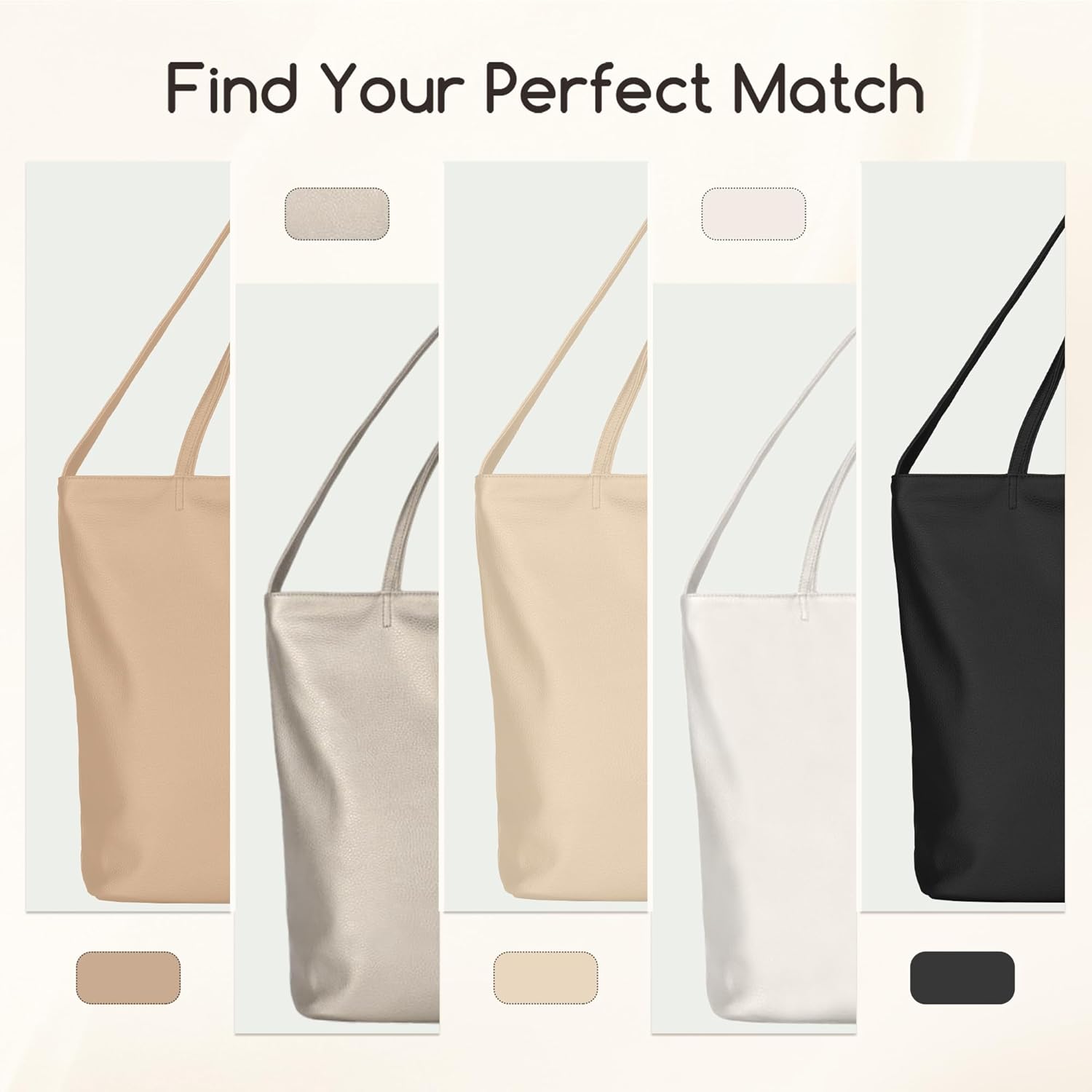 Tote Bag for Women, Large Capacity PU Leather Handbag/Shoulder Bag, Work Purse for Commuting, Shopping, Date & Class - Image 7