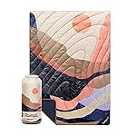 Rumpl Original Puffy Blanket - Warm, Water-Resistant Camping Blanket with 100% Recycled Synthetic Insulation, 52x75, Original Puffy V2, Valley Dawn