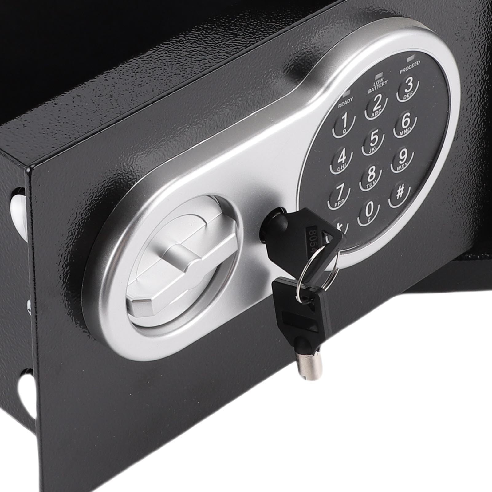 LiebeWH Piccola Cassaforte per Casa Mini Armadio di Sicurezza in Acciaio Legato a Basso Tenore di Carbonio con Serratura e Tasti Piastra per Porta da 3 Mm Conservazione Compatta per Contanti Gioielli