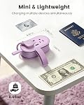 SURAIELEC Purple Bande de transport avec 4 AC Des sorties, PD 20W Chargement rapide, 1 USB-C et 2 USB-A Ports, 4.6 FT Cord d'extension avec 45° Plug plat, Cruise Essentials 2026, Pas de protection contre les surpressions