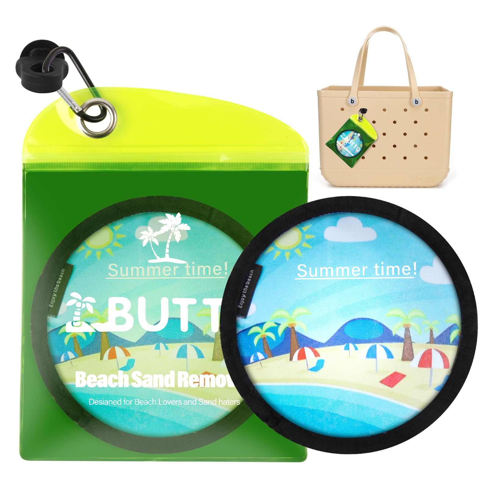 KEISIMI Sand Remover Tool - Talc-Free & Reusable, Perfect For Beach Trips With Kids (Turtle Design) - View #6
