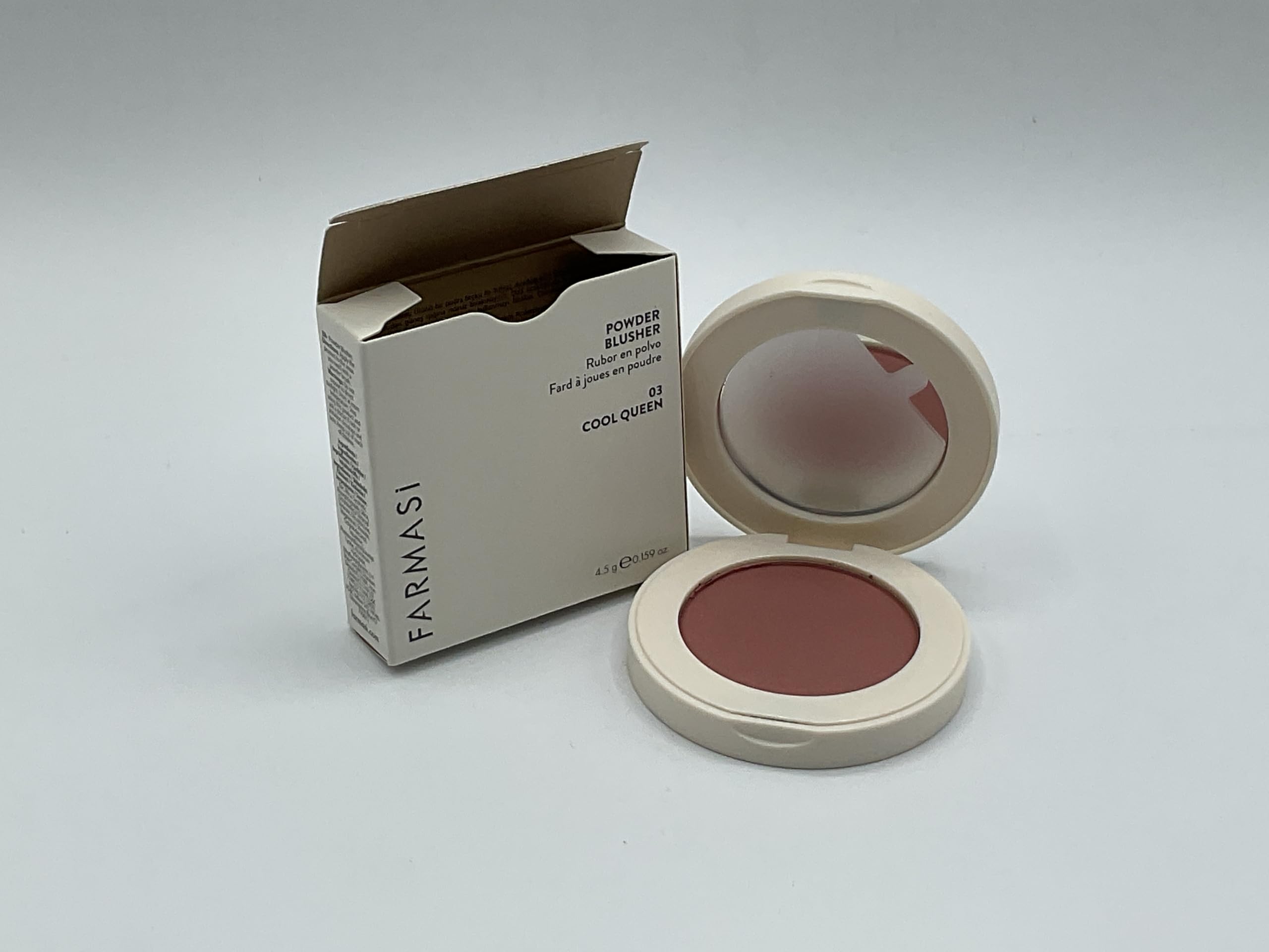 FARMASI Powder blush (03 Cool Queen) - Velvet Texture Long-Lasting Versatile Shades Buildable Color Makeup Essential Cheek Enhancement Radiant Complexion Beauty Product