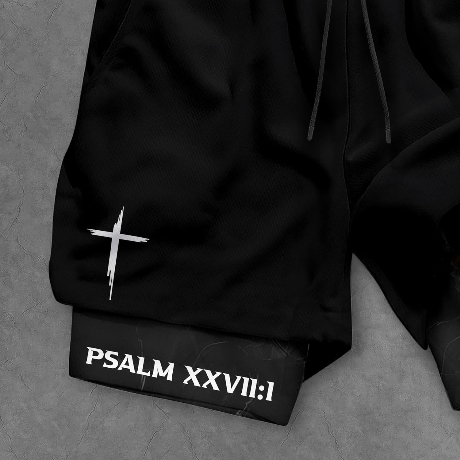 Faith Over Fear Shorts, Bible Verse Activewear, Mens Gym Clothes, Christian Shorts for Men