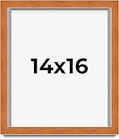 Vista 216 de Marco marrón de 18 x 24 pulgadas, marco de madera maciza de nuez de miel, ancho de moldeo de 0.875 pulgadas, profundidad de rabo de 0.875 pulgadas