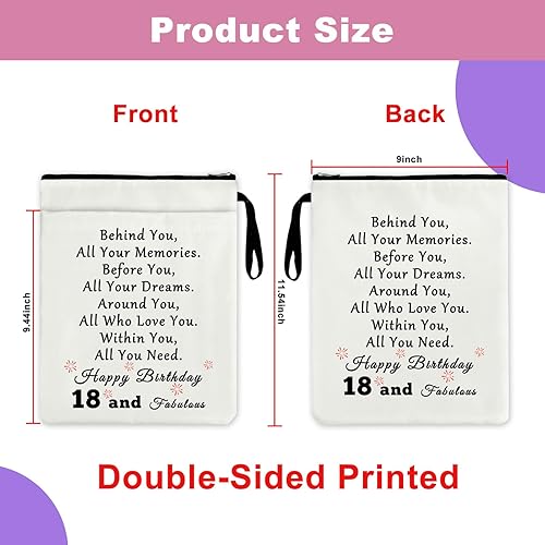 Miniatura 4 de Regalos de feliz cumpleaños 18 para niña, funda de libro de libros de 18 años, bolsa protectora para libros de bolsillo, amantes de los libros,