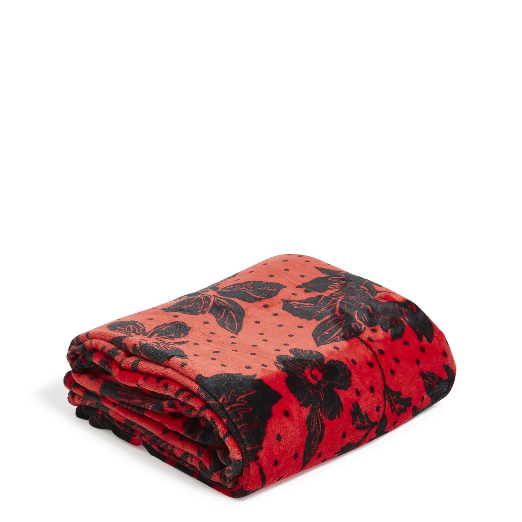 Couverture peluche XL Vera Bradley imprimé Rain Garden plaid rouge noir