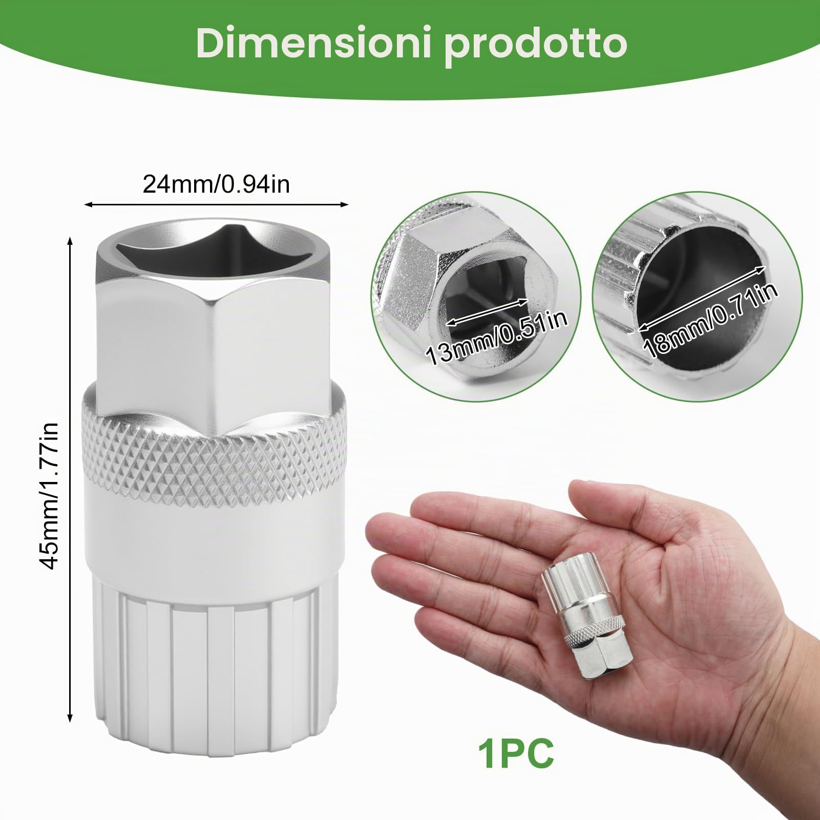 Estrattore Pignone 2-in-1 per Bici Compatibile 5-12 Velocità, Smontaggio Cassetta e Ruota Libera, Attrezzo Professionale in Acciaio Temperato per Shimano SRAM, Utensile Universale (2)