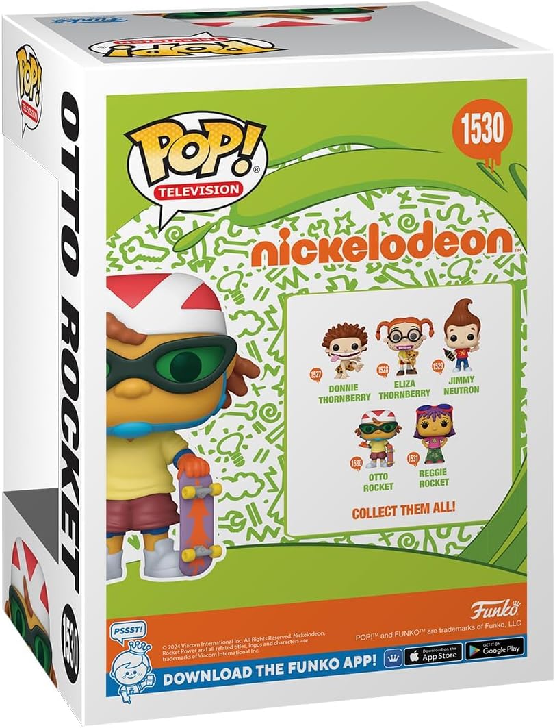 POP TV: Nick Rewind - Rocket Power, Otto Rocket Funko Vinyl Figure (Bundled with Compatible Box Protector Case), Multicolored, 3.75 inches