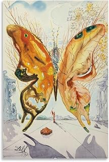 Salvador Dali Venus Butterfly Room Aesthetic Poster Print Art Wall Painting Canvas Posters Modern Bedroom Decor 16x24inch(40x60cm)