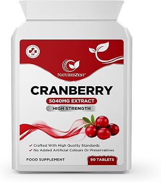 Cranberry Fruit Extract 5040mg - 90 Cranberry Capsules | Urinary Tract & Bladder Support | Vegan, Non-GMO, | Made in UK | High Strength Supplements for Men and Women | 3 Month Supply