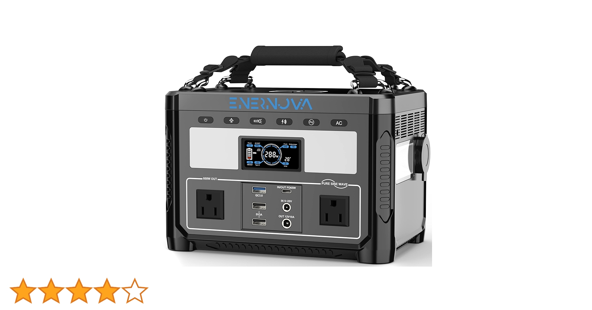 Amazon.co.jp: ENERNOVA ポータブル電源 600W 288Wh リン酸鉄