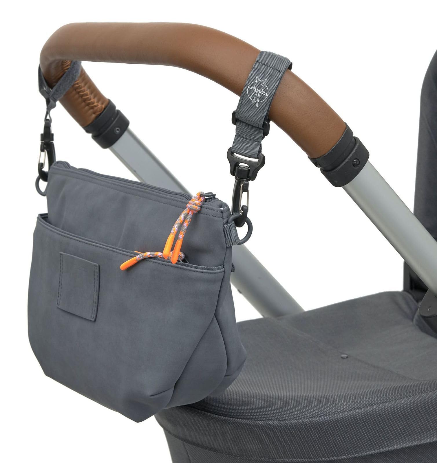 LÄSSIG Baby Kinderwagenorganizer Umhängetasche Kinderwagentasche inkl. Kinderwagenbefestigung/GRE Buggy Bum Bag anthracite
