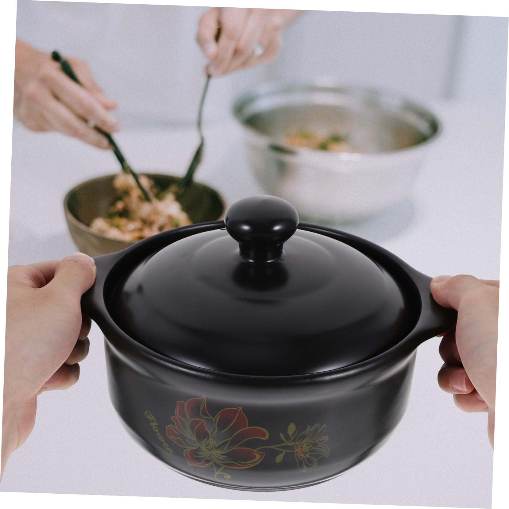 Casserole et Collecte D'énergie pour Cuisson Uniforme en Céramique 1600ml Design Créatif, Usage Domestique de 1 à 2 Personnes