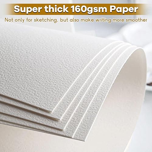 Miniatura 4 de Hisize Premium Sketchbook, 60 Sheets Loose Leaf Sketch Book for Drawing and Writing160GSM Acid-Free Paper for Kids,Beginners,Artists & Professionals