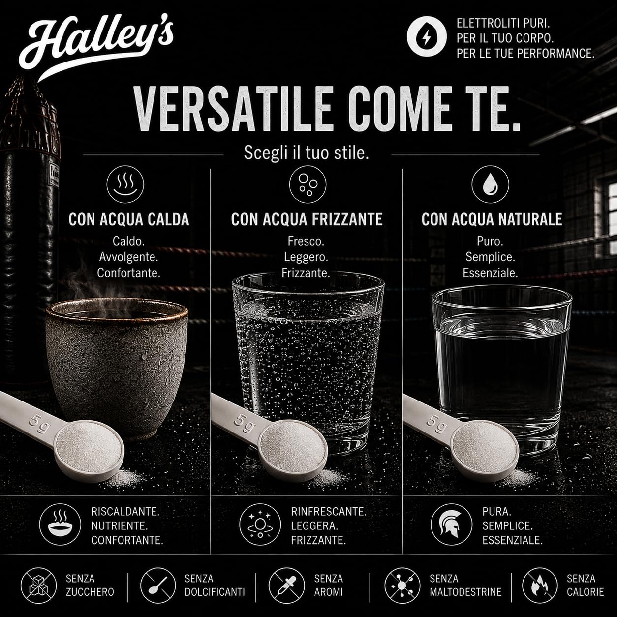 Halley’s Elettroliti senza zucchero né edulcoranti, polvere 1 kg