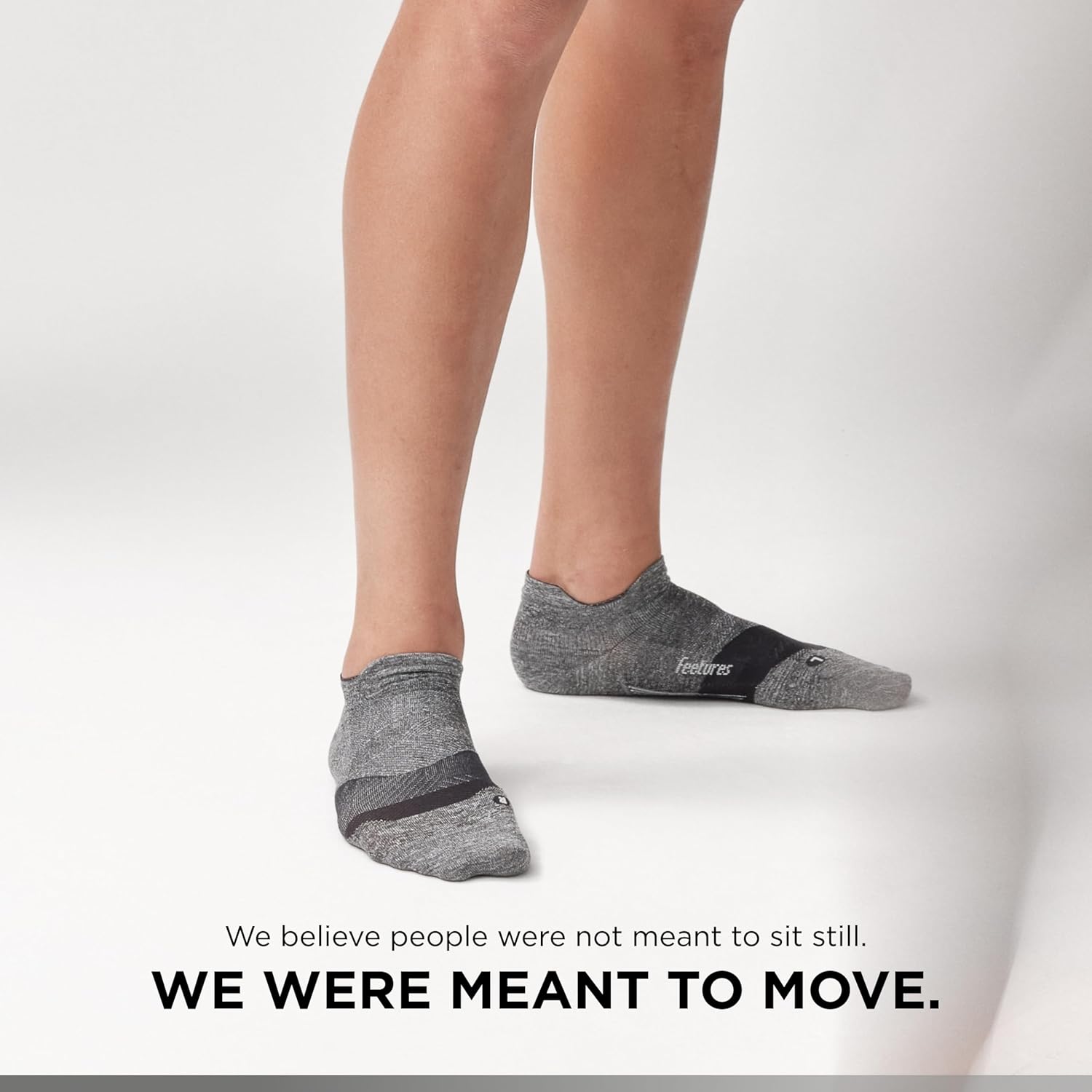 Feetures Elite Ultra Light Cushion Ankle Socks - Sport Sock with Targeted Compression - New Gray, XL (3 Pack)