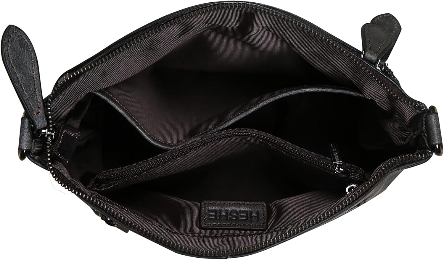 HESHE Crossbody Bags for Women Genuine Leather Purses with Multi-Pockets Vintage Ladies Small Shoulder Satchel Bag - Image 7