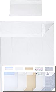 Vizaro - SET LENZUOLA 3 Pezzi per LETTINO 60x120cm - 100% PURO COTONE - Premium made in EU senza sostanze nocive - Prodotto SICURO - C. Linee Grigie