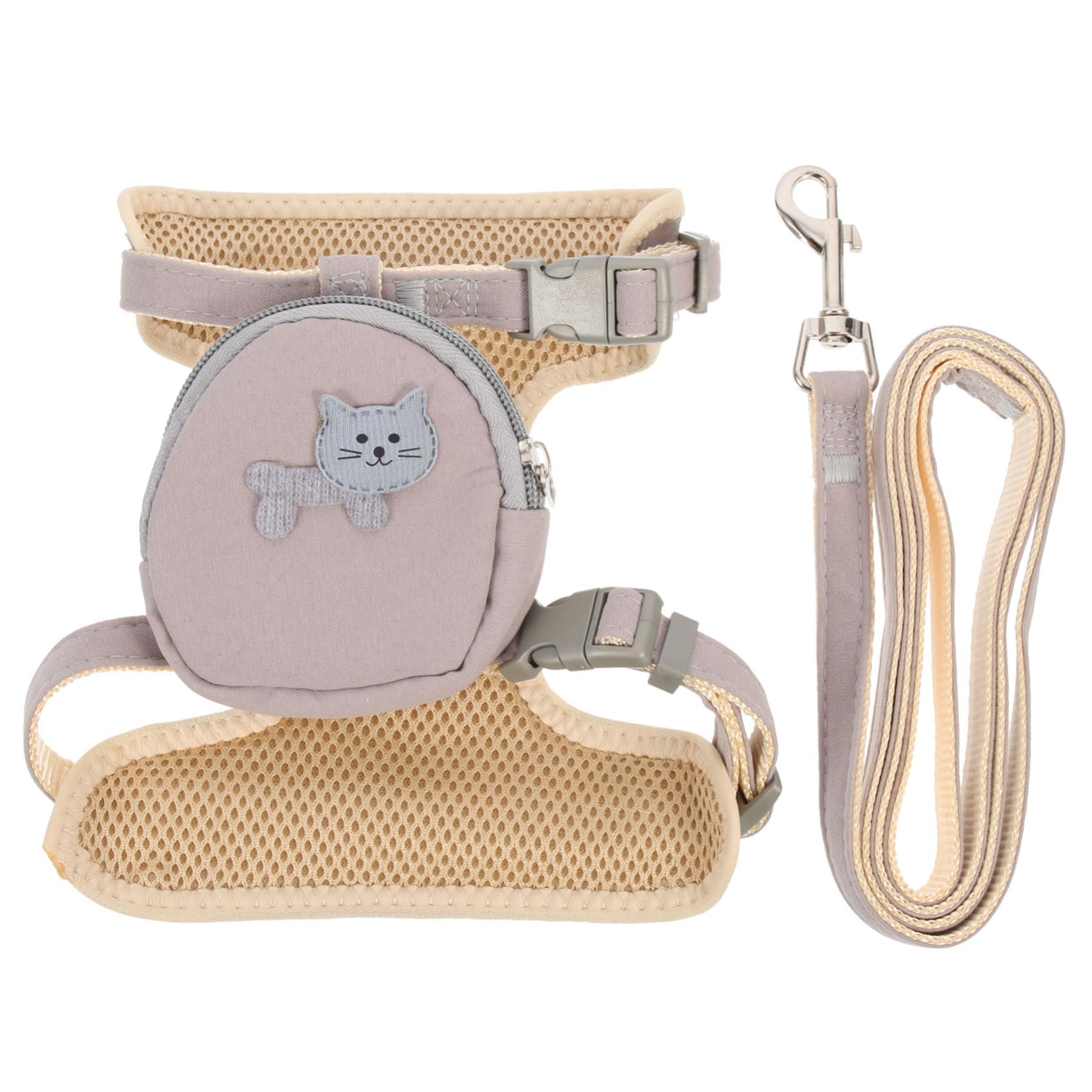 FRCOLOR Adorable Rabbit Pattern Cat Harness Leash Kitten Walking Rope for Outdoor Fun