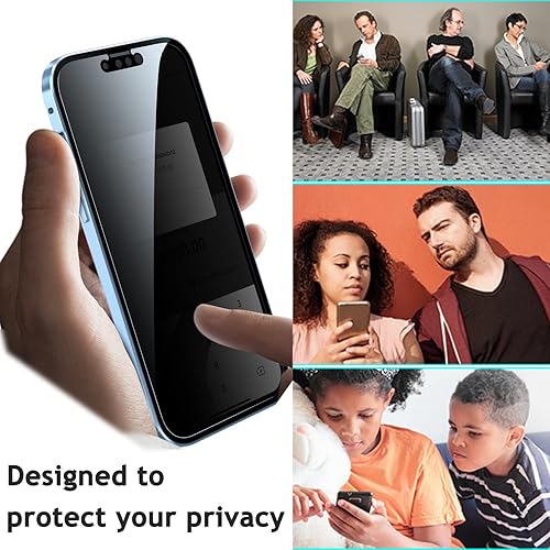 Miniatura 4 de Funda de privacidad para iPhone 12 Pro Max, funda de absorción magnética fuerte antiespías, protector de pantalla de privacidad integrado protección