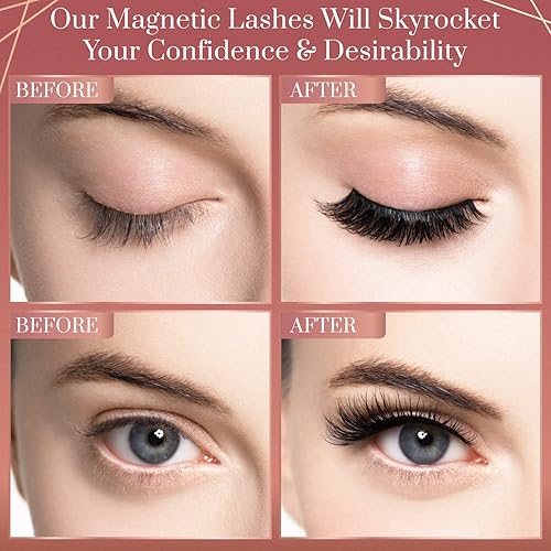 Miniatura 2 de GLAMOURSPARKLES CO. Pestañas magnéticas naturales, 5 pares